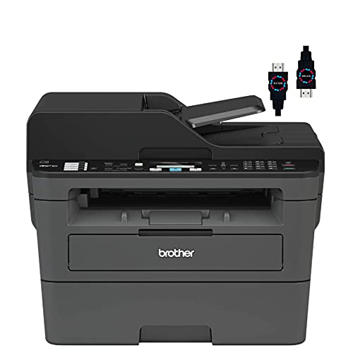 Brother Premium MFC L27 Series Compact Monochrome All-in-One Laser Printer I Print Copy Scan Fax I Wirless I Mobile Printing I Auto 2-Sided Printing I ADF I 32 ppm I ADF + Delca HDMI Cable