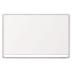 MasterVision MVI270205 Lacquered steel magnetic dry erase board, 48 x 72, Silver/White