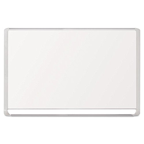 MasterVision MVI270205 Lacquered steel magnetic dry erase board, 48 x 72, Silver/White