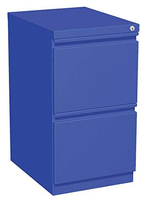 Hirsh Industries 20" Deep 2 Drawer Mobile File Cabinet in Blue
