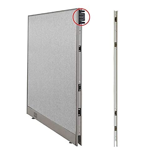 G GOF Double 4 Person Workstation Cubicle (11'D x 13'W-W) / Office Partition, Room Divider - 48" H, Walnut