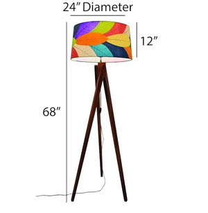 Eangee Home Design Echolux Giant Floor Lamp Multi Shade Real Cocoa Leaves 24"x24"x68" (350 XL m)