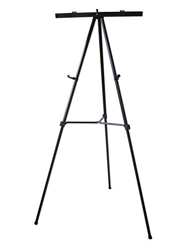 Pack of 10-Lightweight Aluminum Flip-Chart Presentation Easel, Black (10 Pack)