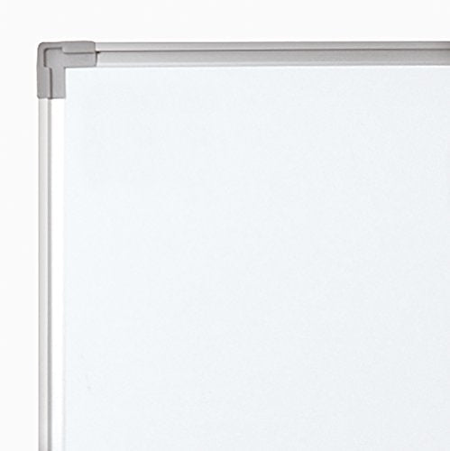 MooreCo Essentials Economy Mobile Magnetic Whiteboard Easel, 36"H X 48"W Markerboard Panel (82232)