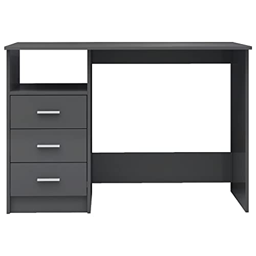 Writing Desk,Computer Desk with Storage Locker,Multipurpose Workstation,Simple Style Desk,Workstation Office Desk Writing Study Desk for Home Office,43.3"x19.7"x29.9" Chipboard