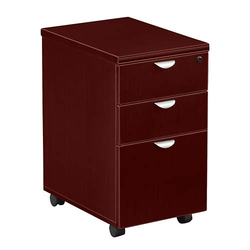 16"W Mahogany Laminate Three Drawer Mobile Pedestal - NBF Signature Series Esquire Collection