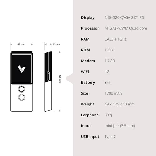 Vasco Electronics Vasco M3 Language Translator Device | Free Internet in 200 Countries | Photo Translation | European Brand