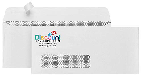 Custom Printed #10 Window Envelopes with Peel-n-Stick and Security Tint (2500)