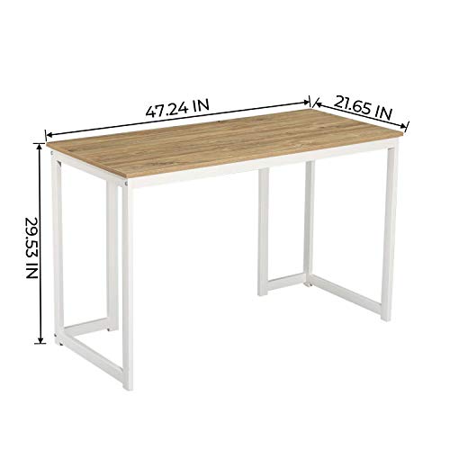 GreenForest Large L Shaped Desk and Computer Desk Bundle, Industrial Gaming Writing Desk Wrokstation Home Office Furniture Set, Oak