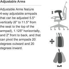 Herman Miller Mirra 2 Task Chair: Tilt Limiter - FlexFront Adj Seat Depth - Adj Lumbar Support - Butterfly Back - Adj Arms - Graphite Base & Frame