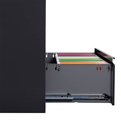 Alera 25503 2-Drawer Lateral File Cabinet - Charcoal, Legal/Letter-Size