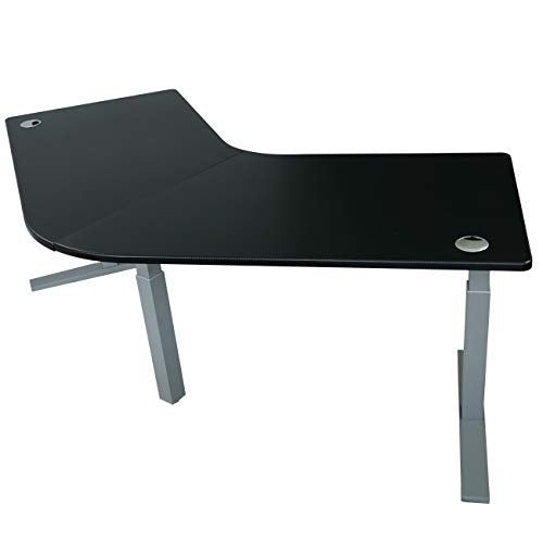 LYL&R Gaming Desk Series - Electric Height Adjust Desk, Ergonomic Workstation, Carbon Fiber Reinforced Plastics Desktop, Gaming Desk, Computer Desk (L Type 120 Degree)