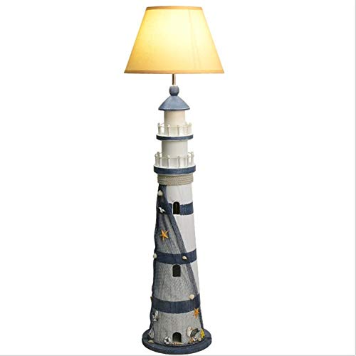 Floor Lamps Mediterranean Simple Creative Children Bedroom Floor Lamp Room Nordic Sea Lighthouse Vertical Desk Lamp Floor Standing Lamp