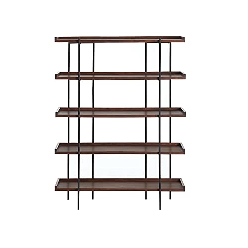 HARAY Industrial Style Iron Bookshelf - Multi-Layer Living Room Storage Rack (Long, 160cm)