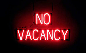 SpellBrite Ultra-Bright No Vacancy Neon-LED Sign (Neon look, LED performance, Red)