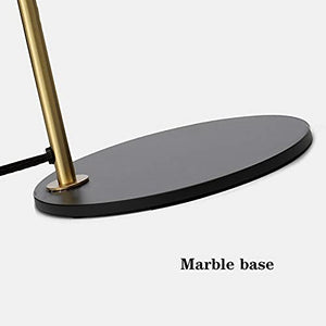 BinOxy Golden LED Desk Lamp with Marble Base - Push Button Switch, Iron Art Reading and Learning Lamp for Home Office