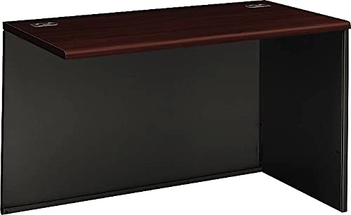 HON 38000 Series Right Return Shell, 48w x 24d x 29-1/2h, Mahogany/Charcoal