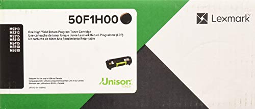 Lexmark 50F1H00 501H MS 310 410 510 610 Toner Cartridge (Black) in Retail Packaging,Black Toner