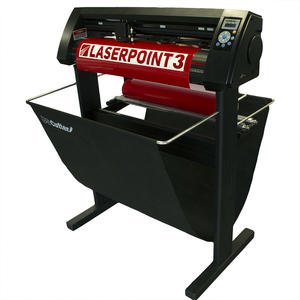 USCutter 34" Vinyl Cutter LaserPoint 3 (LP3) with ARMS Contour Cutting, Stand and Basket