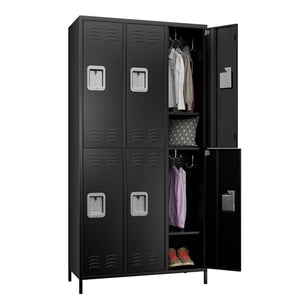 Aobabo 6-Door Metal Storage Locker Cabinet for Office Gym Bedroom Dormitory