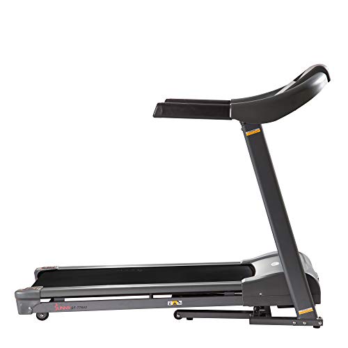 Sunny Health & Fitness T7643 Heavy Duty Walking Treadmill with 350 LB Max Weight, Tablet Holder, Shock Absorber, Wide Belt and Folding