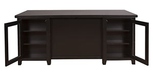 Martin Furniture Tribeca Loft Double Pedestal Executive Desk, Black