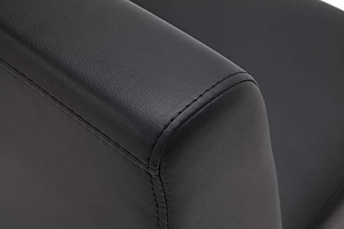 OFM Triumph Series Armless Modular Lounge Chair, in Black (3000-PU606)
