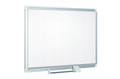 MasterVision Gold Ultra Planning Board Magnetic Dry Erase Grid with Accessory Kit, 48" x 72", Whiteboard with Aluminum Frame