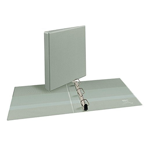 Avery Heavy-Duty Nonstick View Binder, 1" One Touch Slant Rings, 220-Sheet Capacity, DuraHinge, Shadow Gray (05303)