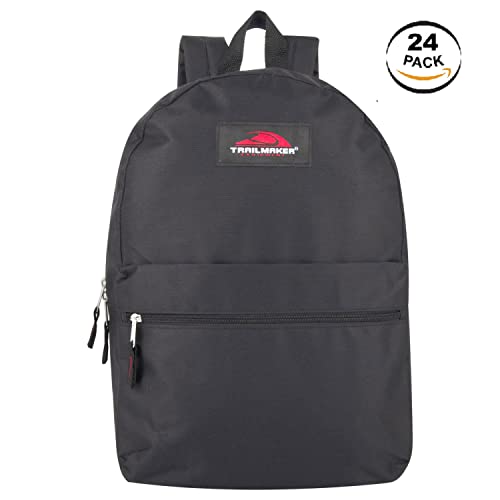 24 Pack Bulk Backpacks with School Supplies for Kids - Trailmaker Wholesale Backpack and School Supplies Kits