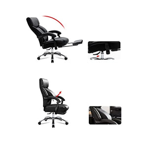 XZBXGZWY Swivel Gaming Office Chair with Footrest - Cowhide Boss Chair