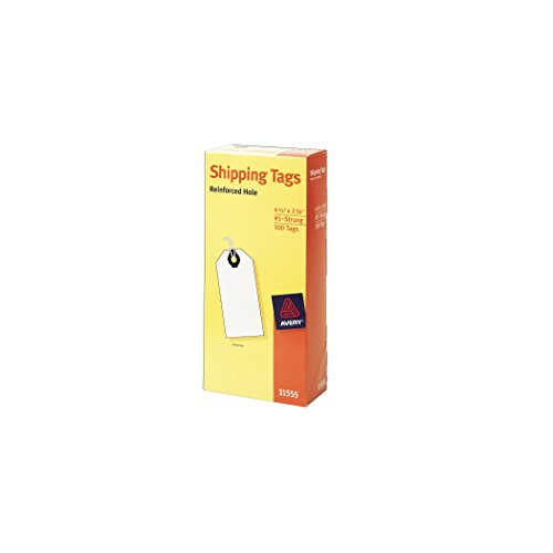 Avery Manila"G" Shipping Tags, Strung, 4-3/4" x 2-3/8", 500 Pack (11555)