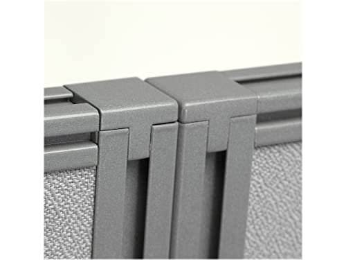 Bush Business Furniture Back-to-Back 2-Person Workstation 45"x60" Pure White/Silver Gray