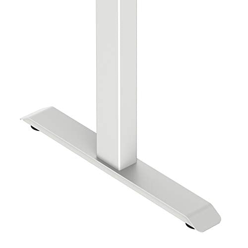 53" Dual Motor Electric Standing Desk with Whole One-Piece Desk Top, Adjustable Stand Up USB Office Workstation, White, 53"X27.5" Top, 47" Height and Memory Presets with USB Ports, Support 220 Lbs
