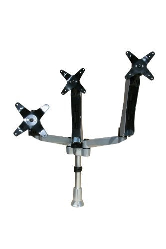 Mount-It! MI-55111 3 Height Adjustable, Articulating, Full Motion Arms Desk Mount for LCD, LED, Samsung, Sony, LG, KFDtech, HP, Phillips, ViewSonic, Panasonic, Element, Vizio, 13, 20, 24, 27, Computer Monitor Display Screens, VESA 75x75 100x100