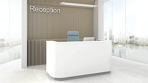 KANSOLE Modern White Reception Desk