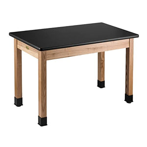 National Public Seating Black 30" High Pressure Laminate Top Science Lab Table - 30" W x 72" L