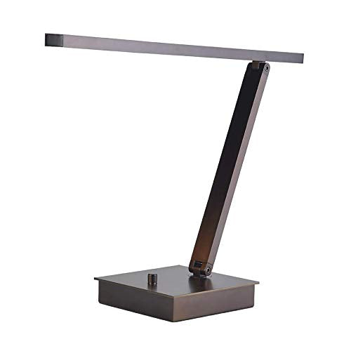 Desk Lamps 1 Light Fixtures with Bronze Finish Metal Material SSL Type 7" 6.3 Watts