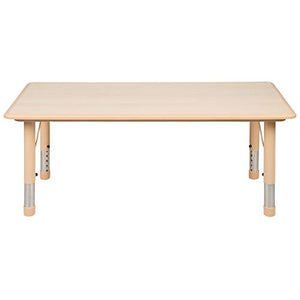 Flash Furniture 23.625"W x 47.25"L Rectangular Natural Plastic Height Adjustable Activity Table