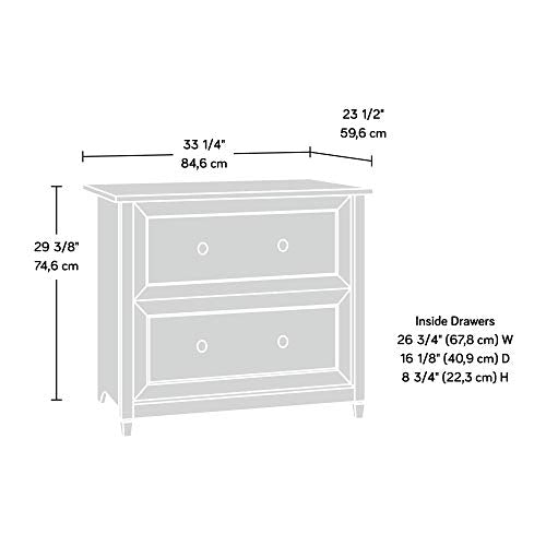 Sauder Edge Water Lateral File, Chalked Chestnut Finish