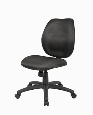 Boss Office Products Any Task Mid-Back Task Chair with No Arms in Black
