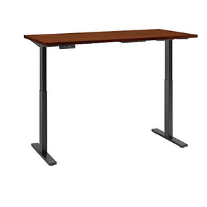 Move 60 Series 60W x 30D Height Adjustable Standing Desk in Hansen Cherry with Black Base