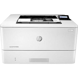 Hewlett Packard Laserjet Pro M404n Monochrome Laser Printer with Power Strip Surge Protector and Electronics Basket Cleaning Cloth