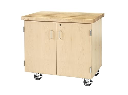 Diversified Woodcrafts Access Classroom Mobile Lab Cabinet, Maple