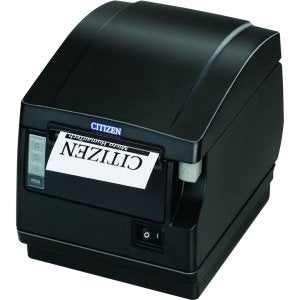 Citizen America CT-S651DC3RSUBKP CT-S651 Series POS Thermal Printer with PNE Sensor, Front Exit, RS-232C Serial Connection, Black