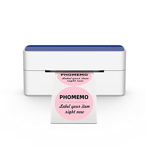 Phomemo Bluetooth Thermal Label Printer - Wireless Shipping Label Printer for Small Business, Portable Label Printer for Shipping Packages, Supports Amazon, USPS, Paypal, Ebay, Etsy