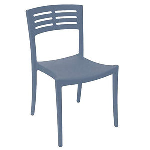 GROSFILLEX INC Vogue Stacking Side Chair, Denim Blue (Case of 16)