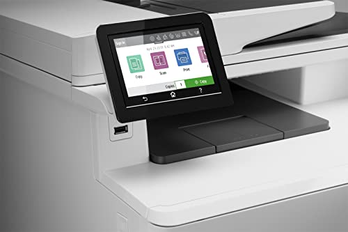 HP Laserjet Pro M479fdwB Wireless Color All-in-One Laser Printer for Home Office, White - Print Scan Copy Fax - 28 ppm, 600 x 600 dpi, 8.5 x 14, Auto Duplex Printing, 50-Page ADF, Ethernet, Bluetooth