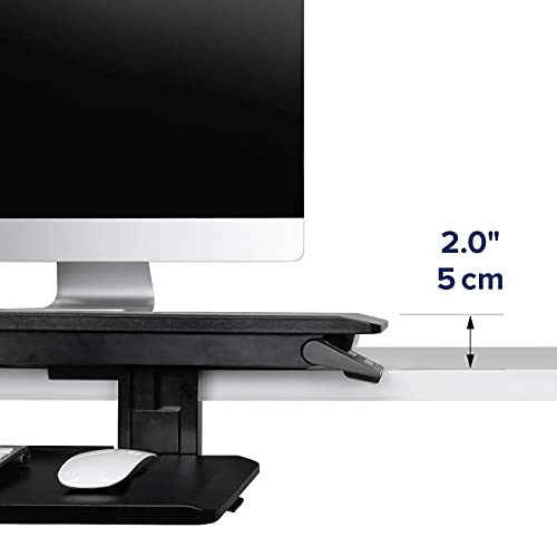 Ergotron WorkFit-TX Standing Desk Converter with Dual Monitor Kit - Black, for 2 Monitors Up to 24 inches