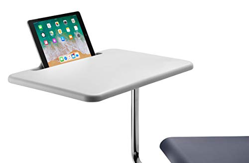 National Public Seating Mobile Chair with Tablet Arm and Storage, Blue